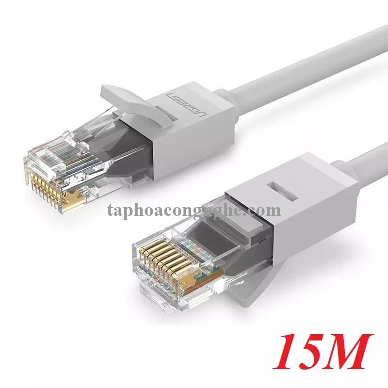 Ugreen 20180 15M màu Trắng Cáp Mạng Lan Cat6 UTP NW102 30020180